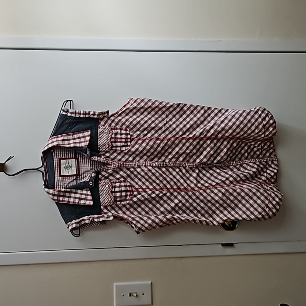 3/$25 Piazza Italia Denim Blouse Size Large